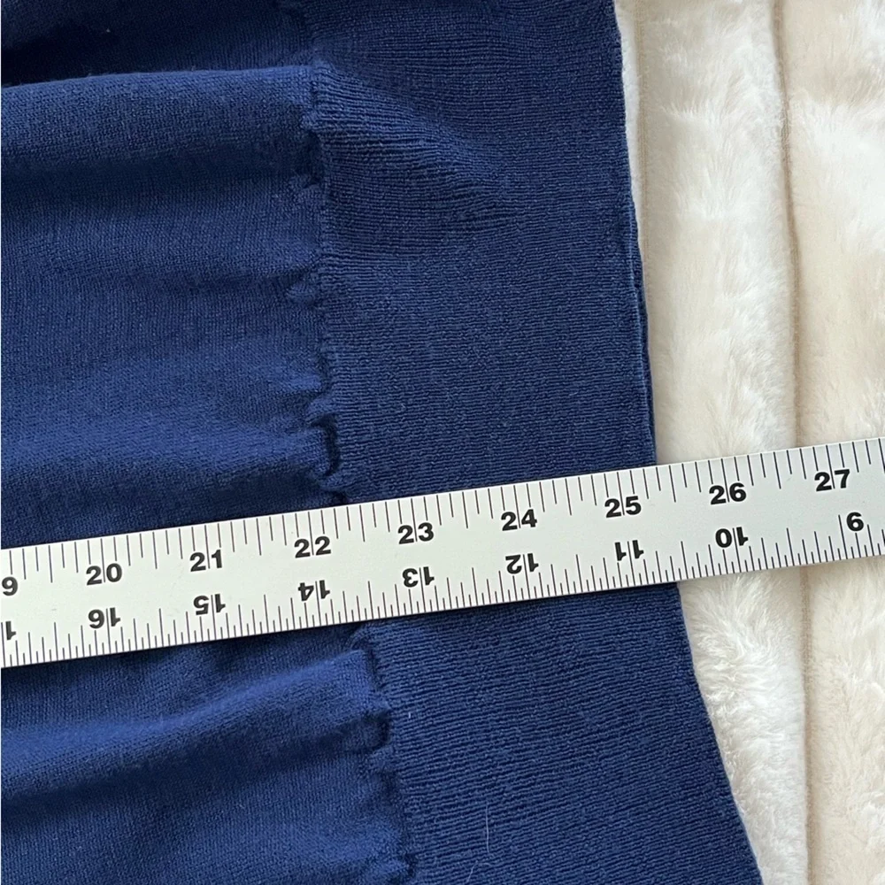 BROOKS BROTHERS 100% Merino Wool V-Neck Sweater Blue Mens XL Preppy Academia